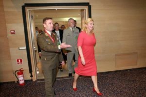 17.09.2016., Hotel Le Meridien Lav, Split - Vojni odbor NATO saveza odrzava konferenciju u formatu nacelnika glavnih stozera ciji je domacin nacelnik Glavnog stozera OS RH, general zbora Mirko Sundov.  Mirko Sundov, Kolinda Grabar-Kitarovic i predsjedavajuci Vojnog odbora NATO-a general Petr Pavel.  Photo: Miranda Cikotic/PIXSELL