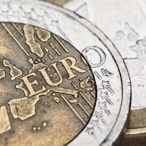 9176399 - euro coins super close-up. shallow dof!
