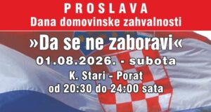 PROSLAVA DANA POBJEDE I DOMOVINSKE ZAHVALNOSTI I DANA HRVATSKIH BRANITELJA – “Da se ne zaboravi” – Porat, Kaštel Stari