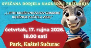 Dodjela nagrada sudionicima natjecanja Ljetni književni/čitateljski izazov Gradske knjižnice Kaštela – čitaj knjige i osvoji nagradu